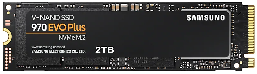 2TB Samsung Твердотельный накопитель SSD M.2 970 EVO PLUS NVMe PCIe 3.0 4x 2280 3-bit MLC MZ-V7S2T0BW