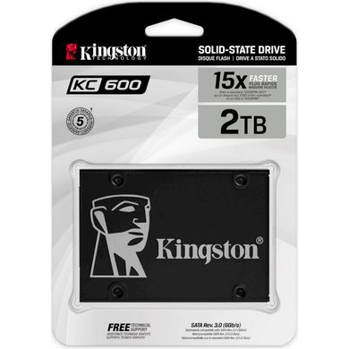 2TB Kingston Твердотельный накопитель SSD 2.5" KC600 SATA3.0 SKC600/2048G