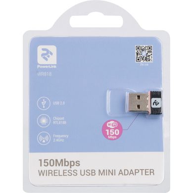 WiFi-адаптер 2E PowerLink WR818 N150, Pico, USB2.0 2E-WR818
