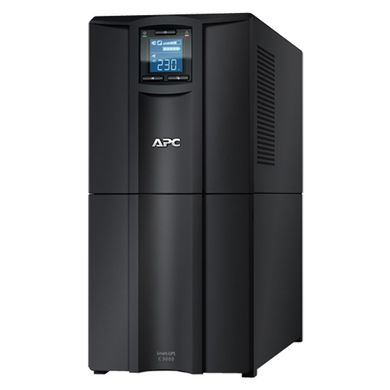 3000VA APC Smart-UPS C 3000VA LCD (тип Line-Interactive;3000ВА /2100 Вт;8 розетки IEC 320 c бат. питанием;Выход-синусоида;LCD-дисплей;вес 43 кг SMC3000I