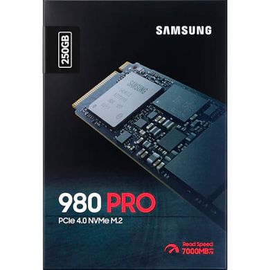250GB Samsung Твердотельный накопитель SSD M.2 980 PRO 250GB NVMe PCIe 4.0 4x 2280 3-bit MLC MZ-V8P250BW