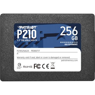 256GB Накопичувач SSD Patriot SSD 2.5" P210 SATA3 P210S256G25