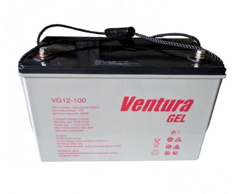 12V 100Ah Акумуляторна батарея Ventura гелева VG12-100 габариты (339x173x220) 29кг VG 12-100
