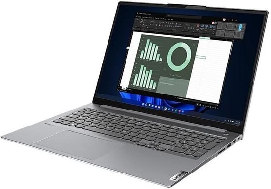 Ноутбук Lenovo ThinkBook 16 G4+ IAP 16WQXGAM/i5-1240P/16/512/RTX 2050 4GB/DOS/ FP/BL/Arctic Grey 21CY0013RA