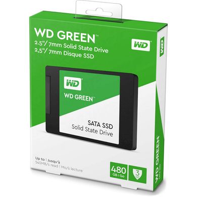 480GB WD Твердотельный накопитель SSD 2.5" Green SATA TLC WDS480G3G0A