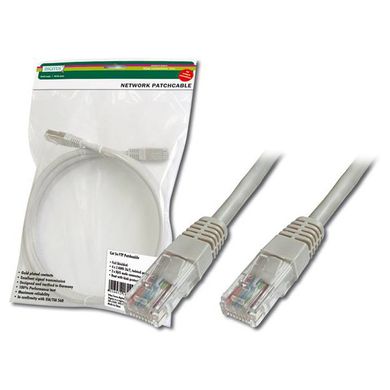 Патчкорд DIGITUS cat.5, UTP, 0.5м, AWG 26/ 7 серого цвета DK-1511-005