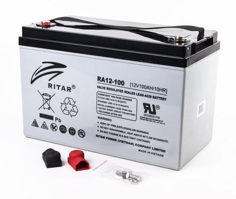 12V 100Ah Акумуляторна батарея для ДБЖ Ritar RA12-100