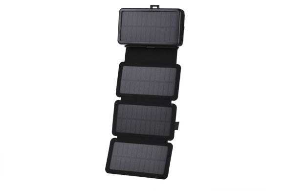 Зовнішній акумулятор (Power Bank) 2E Solar 20000мА·год, вбудований LED-ліхтар, чорний 2E-PB2013-BLACK