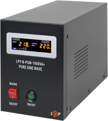 1000VA ДБЖ LogicPower LPY-B-PSW-1000VA+(700Вт)10A/20A, з правильною синусоїдою, 12V LP4151