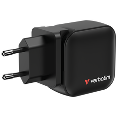 Мережевий зарядний пристрій Verbatim Mini GaN 70 Вт, 3 порта (2xUSB-C/1xUSB-A) 32229