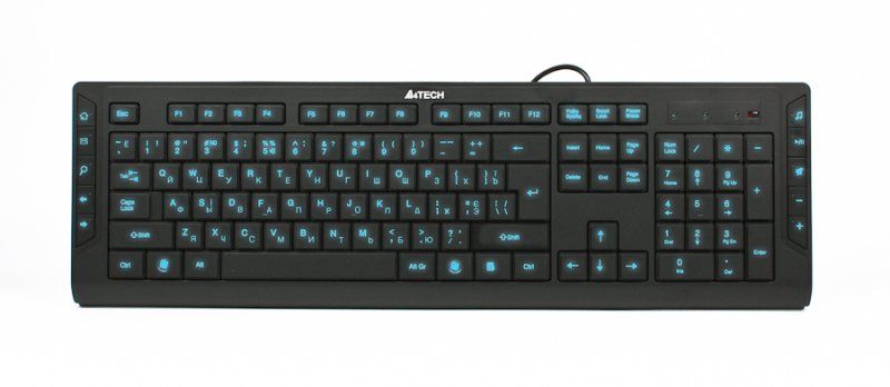 Клавiатура A4 Tech KD-600L USB со светодиодной подсветкой (Black)