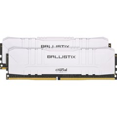 DDR4 3200 16Gb (2x8GB) Память для ПK Crucial Ballistix CL16 White BL2K8G32C16U4W