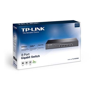 TP-Link TL-SG1008 Коммутатор 8x1GE, Неуправляемый, Стоечный TL-SG1008