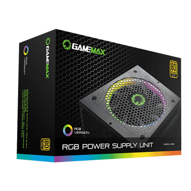 1050W Блок живлення GameMax RGB-1050 PRO 80 Gold, ARGB fan 140mm,fully modular RGB-1050 PRO