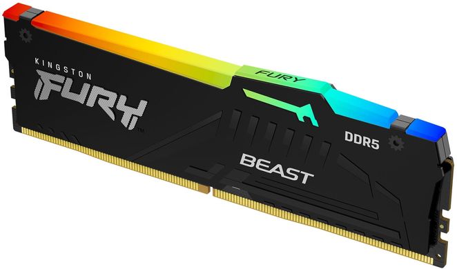 DDR5 5200 32GB Пам'ять ПК Kingston FURY Beast Чорний RGB KF552C40BBA-32