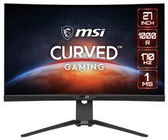 Монітор 27" MSI Optix G272CQP VA,WQHD (2560 x 1440), Curved 1000R, 1ms, 170Hz, 178/178, 2*HDMI/DP/Mic/HP 9S6-3CC94T-006