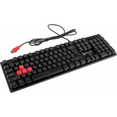Клавiатура A4 Tech Bloody B160N USB, игровая, неоновая подсветка,алюминиевій корпус, эффекты "волна" и "дыхание" B160N Bloody (Black)
