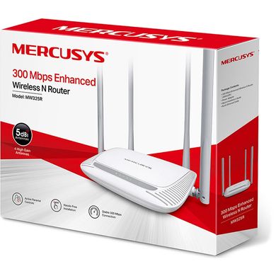 Mercusys MW325R Бездротовий маршрутизатор (роутер) 300Mbps + 3Lan, 4антенны MW325R
