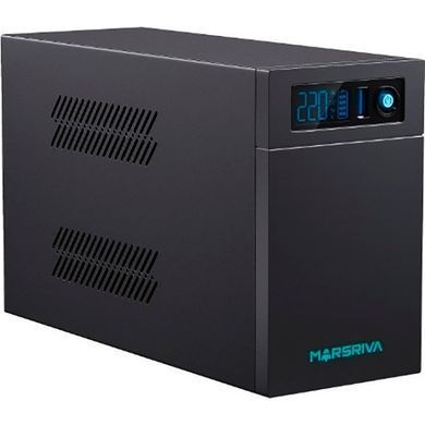 800VA ДБЖ Marsriva MR-UF800L Інтелектуально лінійно-інтерактивний, апроксимована синусоїда,800VA/480W,літієва батарея LiFePO4 MR-UF800L