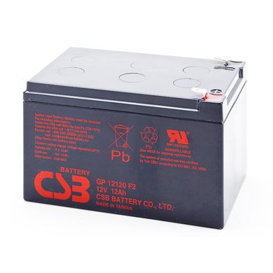 12V 12Ah Аккумулятор для ИБП CSB GP12120 (151 х 98 х 94мм) 3,67кг GP12120