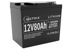 12.8V 80Ah Акумуляторна батарея LiFePo4 Matrix 1,024kWh (260*170*220мм) MLR 1280