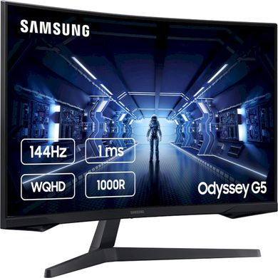 Монiтор CURVED LED LCD Samsung Odyssey G5 32" C32G55T VA, 144 Гц LC32G55TQWIXCI LC32G55TQWIXCI