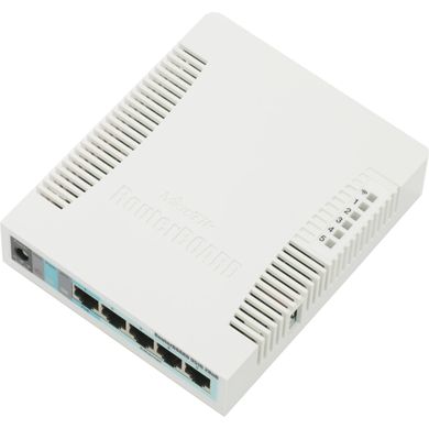 Mikrotik RB951G-2HnD Беспроводной маршрутизатор 5xGLAN, PoE in, 2,4 Ghz, 802.11b/g/n, 2*2 MIMO, 2,5dBi, 300Mbps, CPU 600Mhz, 128MB RAM, USB port, Router OS L4