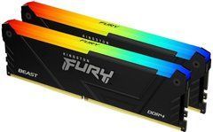 DDR4 3200 16Gb KIT (2x8GB) Модуль пам`яті Kingston Fury Beast RGB KF432C16BB2AK2/16