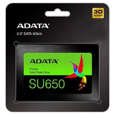 480GB ADATA Твердотельный накопитель SSD 2.5" SU650 SATA 3D TLC ASU650SS-480GT-R