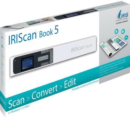 Сканер A4 Canon IRIScan Book 5 White (1200 dpi, USB, microSD, 30 стор/хв, портативний, білий) 458739