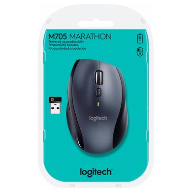 Мышь беспроводная Logitech M705 Marathon лазерная Black USB 910-001949