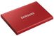 2TB Samsung T7 Накопичувач зовнішній SSD 2.5" USB3.2 Gen2 Type-C Red MU-PC2T0R/WW