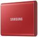 2TB Samsung T7 Накопичувач зовнішній SSD 2.5" USB3.2 Gen2 Type-C Red MU-PC2T0R/WW