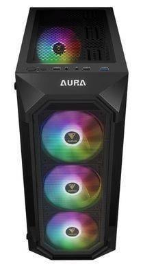 ATX без БЖ Корпус для ПК, GAMDIAS AURA GC1 ELITE ARGB Mid-Tower PC Case 4711514500592