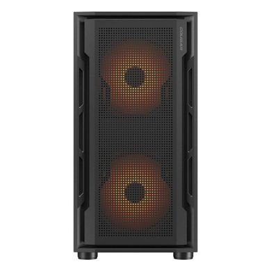 mATX без БЖ Корпус геймерський Cougar UNIFACE MINI RGB Black 2*140mm, 1*120mm ARGB вентилятори передвстановлені, mATX/mini-ITX, USB3.0 x 2, USB3.0x2, USB2.0x1, Audio x1, скляне вікно