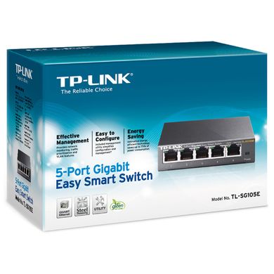 TP-Link TL-SG105E Коммутатор 5x1GE, EasySmart, Управляемый TL-SG105E