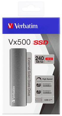 240GB SSD Накопичувач Verbatim Vx500 External 47442