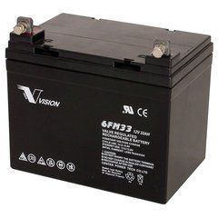 12V 33Ah Акумуляторна батарея Vision FM 6FM33E-X