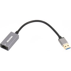 Адаптер Maxxter с USB на Gigabit Ethernet, 1000 Mbps, металл, темно-серый NEA-U3-01