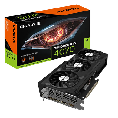 Вiдеокарта Gigabyte GeForce RTX 4070 WINDFORCE OC 12G (GV-N4070WF3OC-12GD)